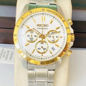 Seiko Spirit SBTR024 Chronograph White Dial Men's Watch PRICE FIRM